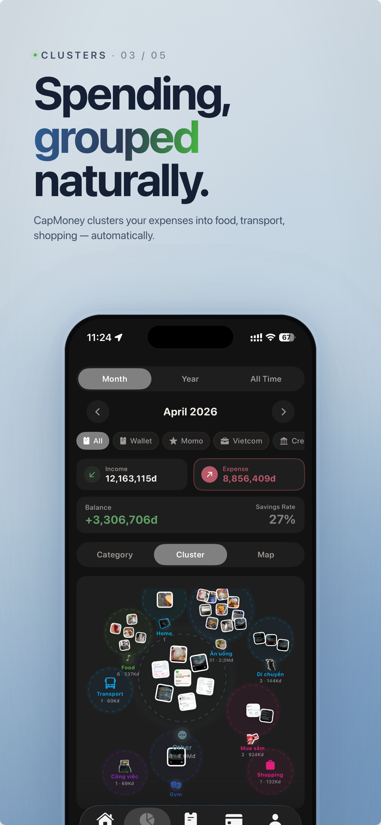 CapMoney — Phân loại danh mục